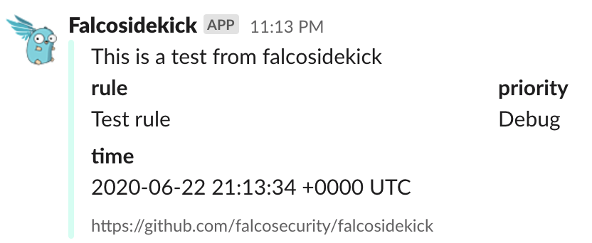 falcosidekick slack test